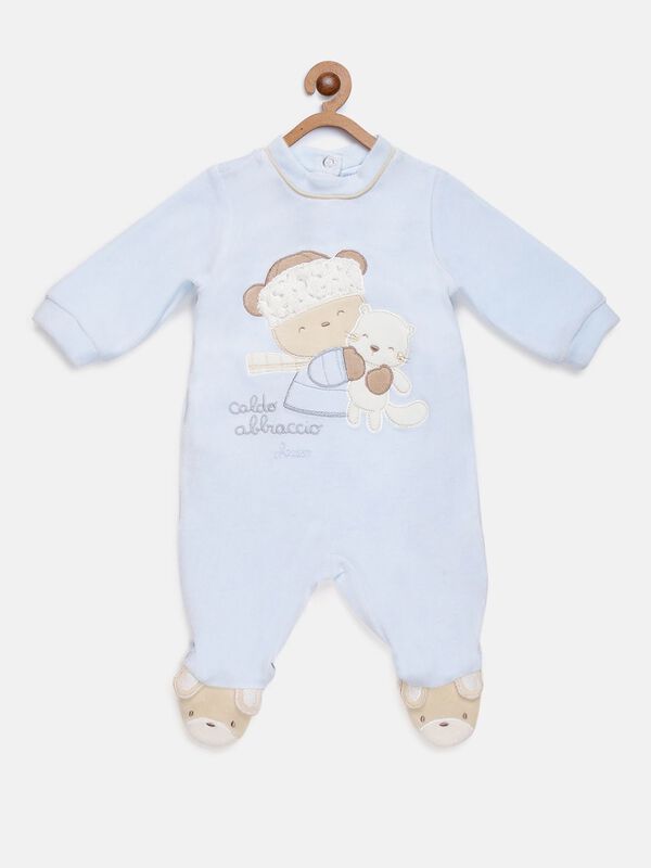 Velour Babysuit-Back Opening image number null